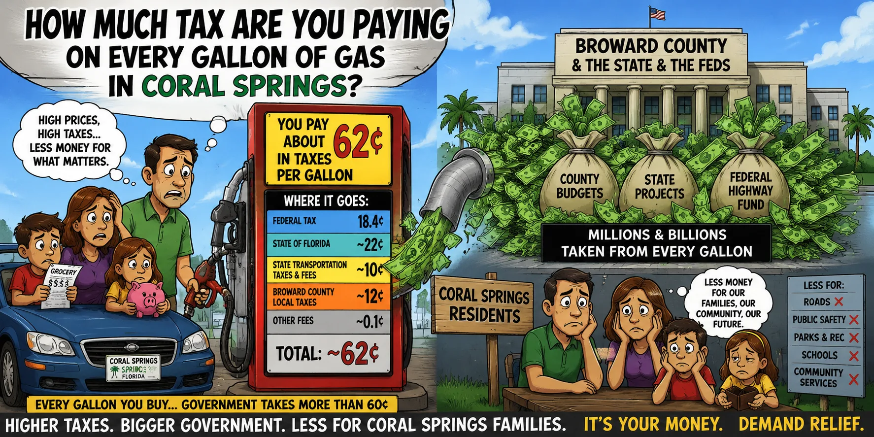 How Much Tax Are You Paying on Every Gallon of Gas in Coral Springs?